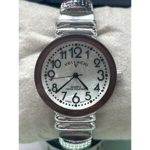Vellacio Silver And Brown Tone Women’s Cuff Watch